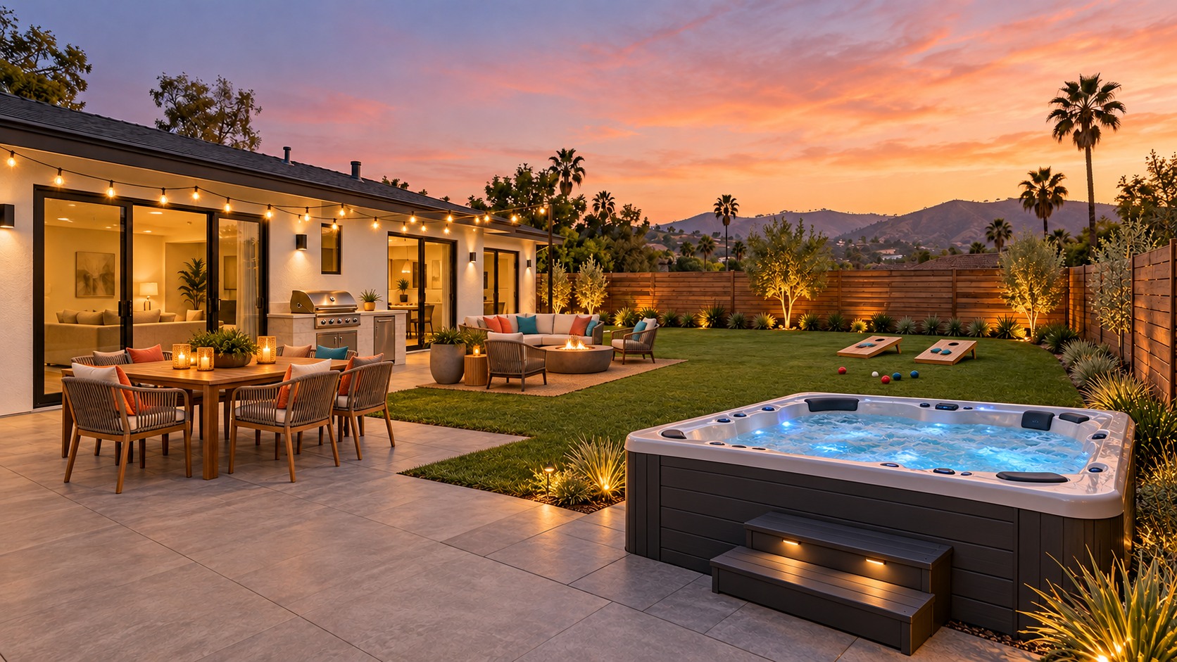 Concept outdoor cooking and gathering space
