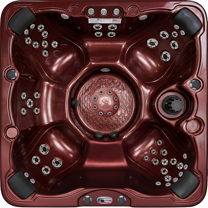 7-Person 56-Jet Premium Acrylic Bench Spa Standard Hot Tub with Bluetooth Sound System and LED Waterfall