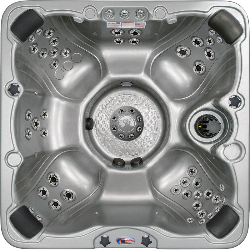 7-Person 56-Jet Premium Acrylic Bench Spa Standard Hot Tub with Bluetooth Sound System and LED Waterfall