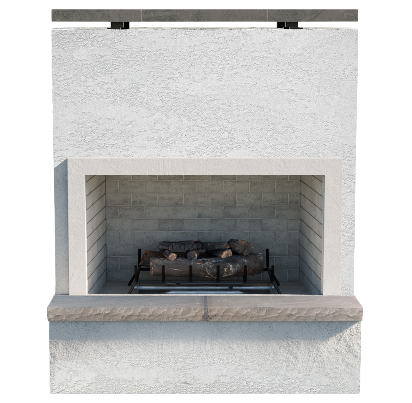 Monterey – Modern Outdoor Gas Fireplace W/ Bottom Mantel