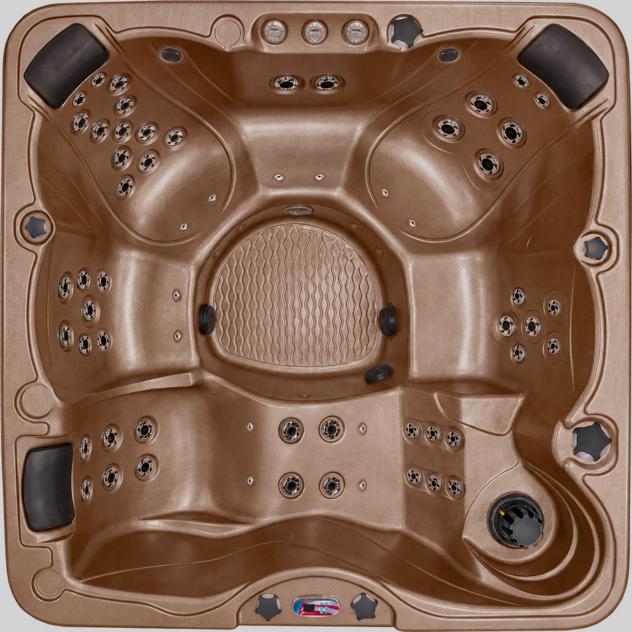 6-Person 72-Jet Premium Acrylic Bench Spa Standard Hot Tub with Bluetooth Sound System and LED Waterfall