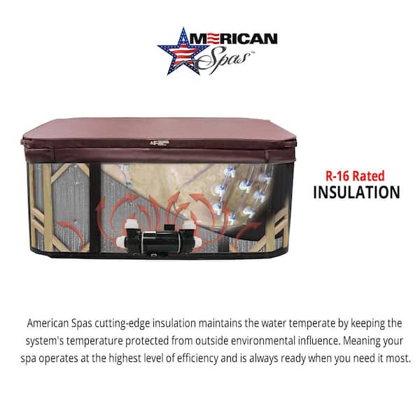 7-Person 45-Jet Premium Acrylic Bench Spa Standard Hot Tub with Ozonator and Bluetooth Sound System