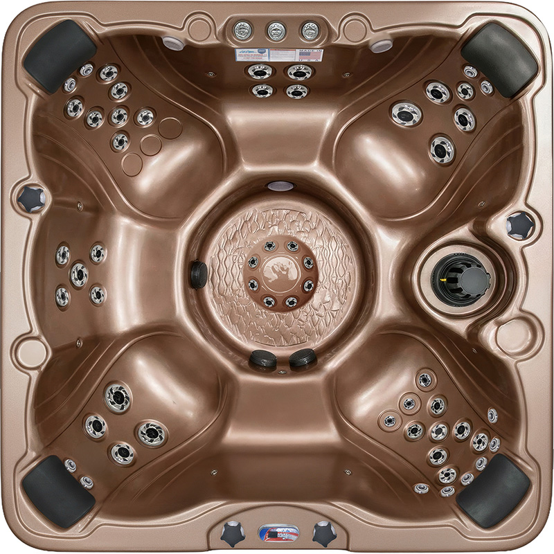7-Person 56-Jet Premium Acrylic Bench Spa Standard Hot Tub with Bluetooth Sound System and LED Waterfall