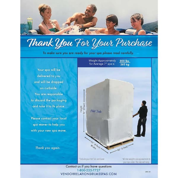 7-Person 45-Jet Premium Acrylic Bench Spa Standard Hot Tub with Ozonator and Bluetooth Sound System